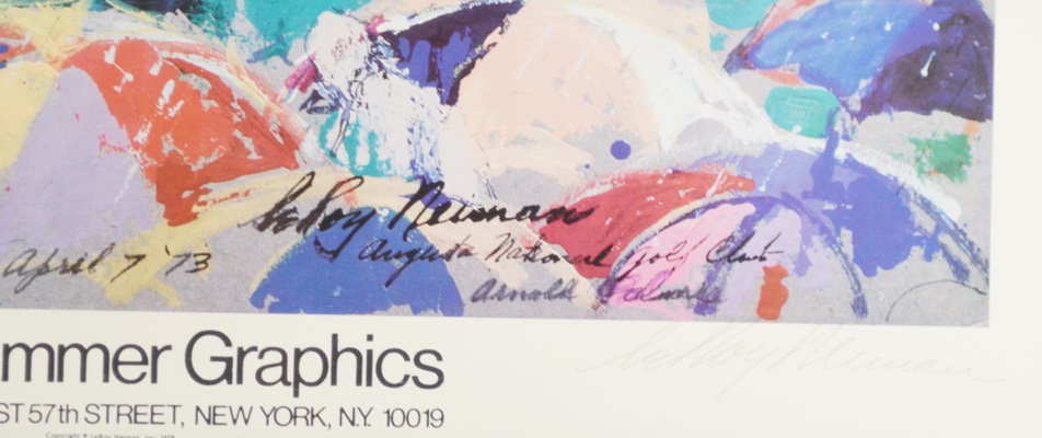 "Arnie In the Rain" Poster Print After LeRoy Neiman