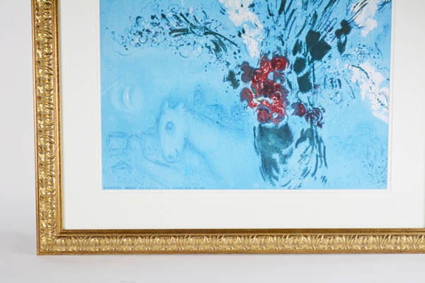 Offset Lithograph "The Gladiolus" After Marc Chagall