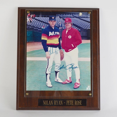 Nolan Ryan and Pete Rose Signed Photograph