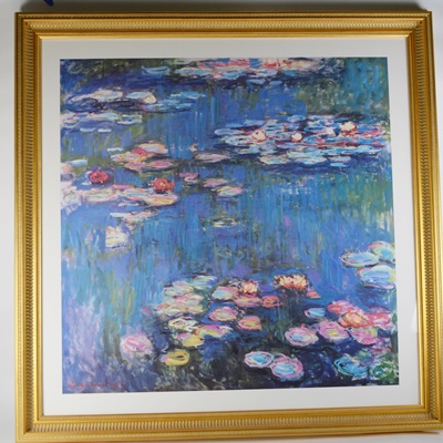 Offset Lithograph "Water Lilies" After Claude Monet