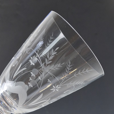 Crystal Decanter and Wine Glasses with Viner's Silver Plate Tray