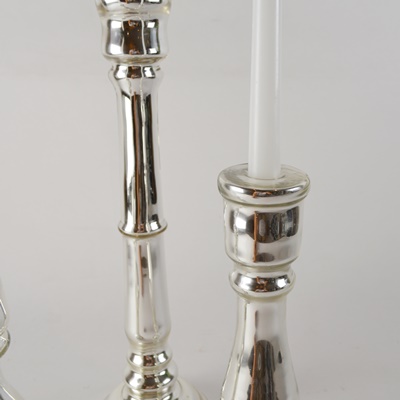 Mercury Glass Candlesticks