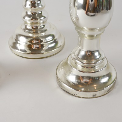 Mercury Glass Candlesticks