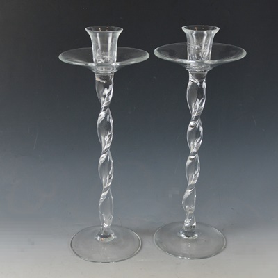 Twisted Crystal Candlesticks