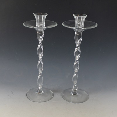 Twisted Crystal Candlesticks
