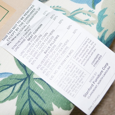 Stanford Furniture Leaf Upholstered Armchair and Ottoman