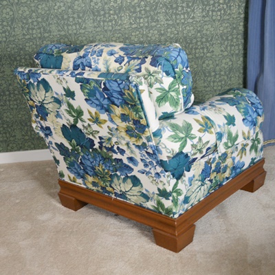 Stanford Furniture Leaf Upholstered Armchair and Ottoman
