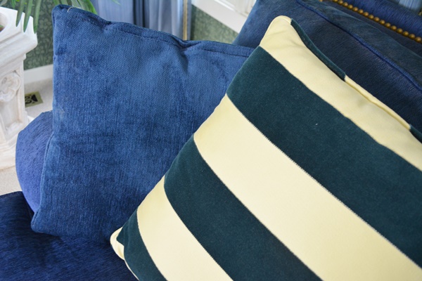 Stanford Furniture Navy Upholstered Sofa