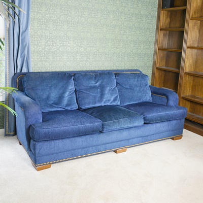 Stanford Furniture Navy Upholstered Sofa