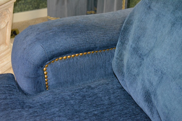 Stanford Furniture Navy Upholstered Sofa