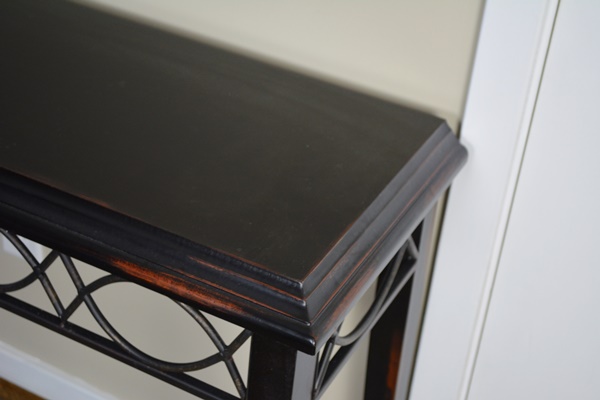 Distressed Black Wood Console Table