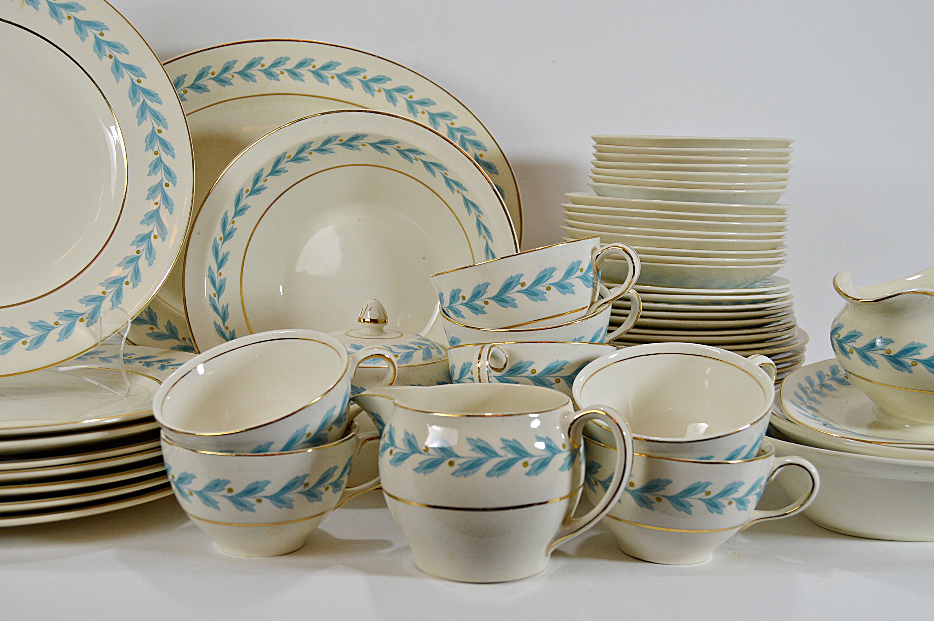 Eight-Place Setting of Johnson Bros. "Pareek" China Dinnerware