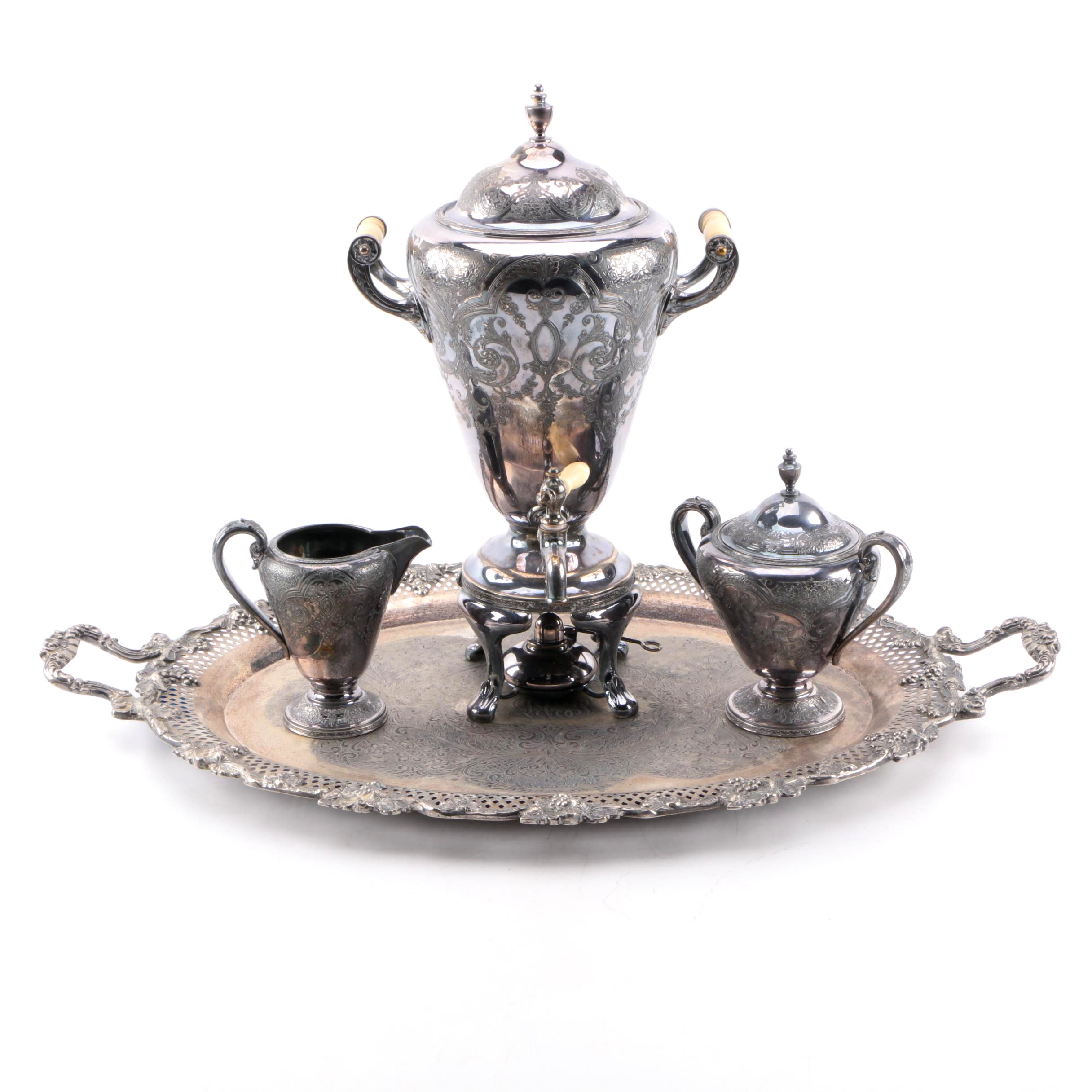 International Silver Co. Wilcox "Paisley" Silver Plate Hot Water Urn and More