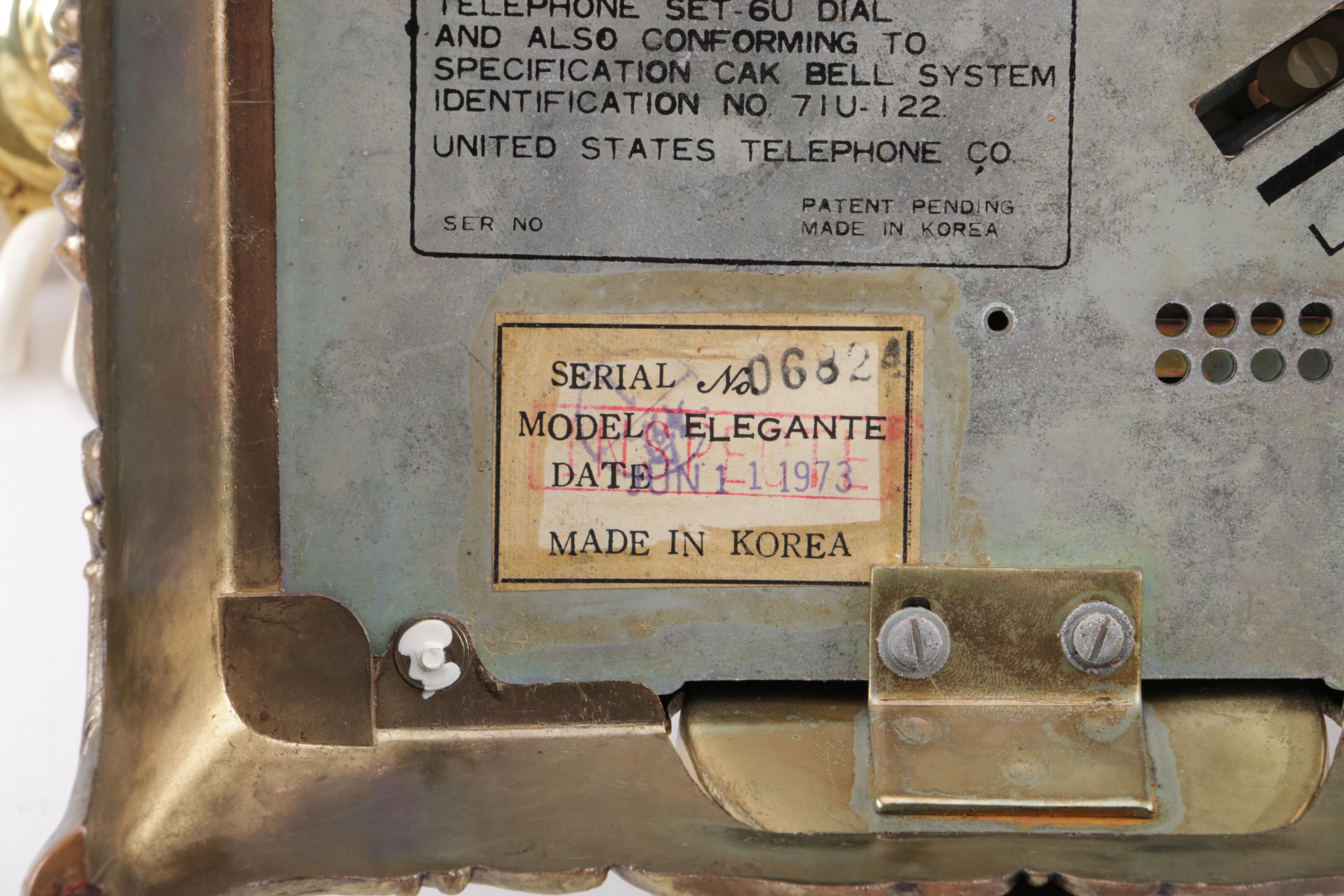 Brass Tone Rotary Telephone