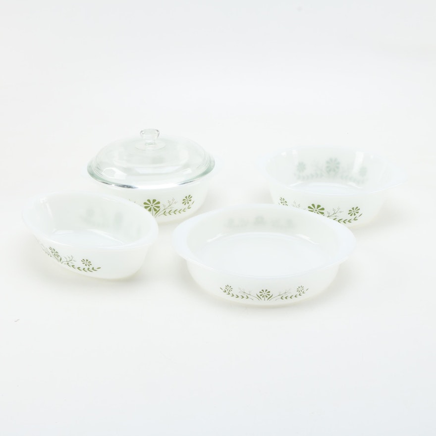 Set of Glasbake "Primrose Dream" Cookware