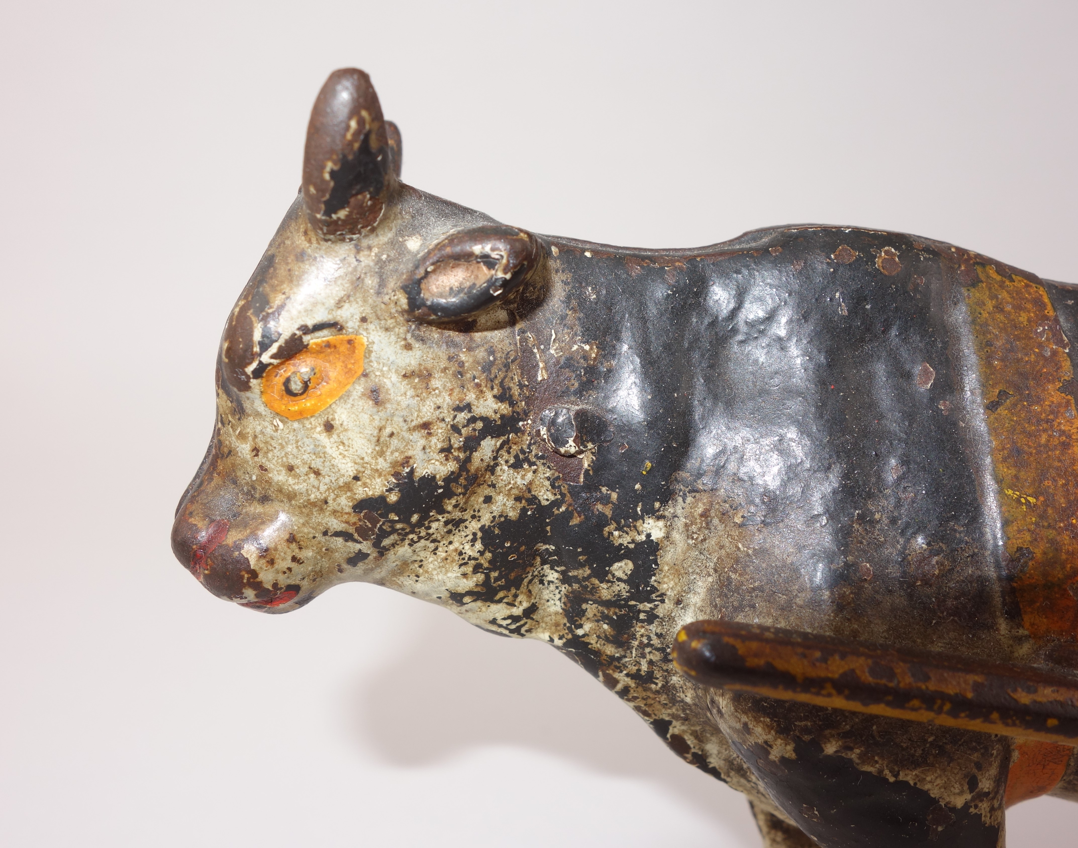 Antique Cast Iron Cow Pulling Cart