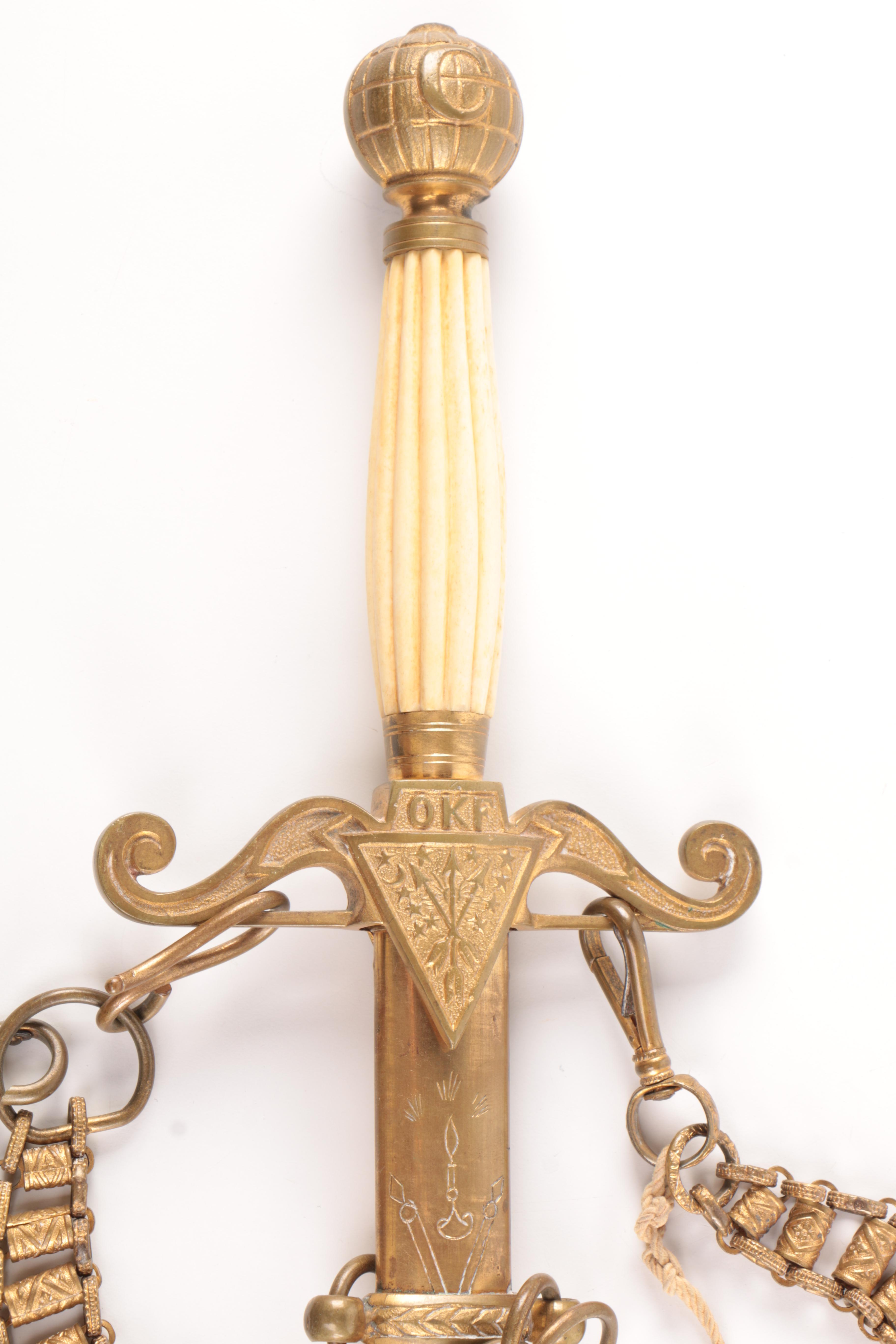 Vintage OKF "Knights of Friendship" Pattern Solingen Sword