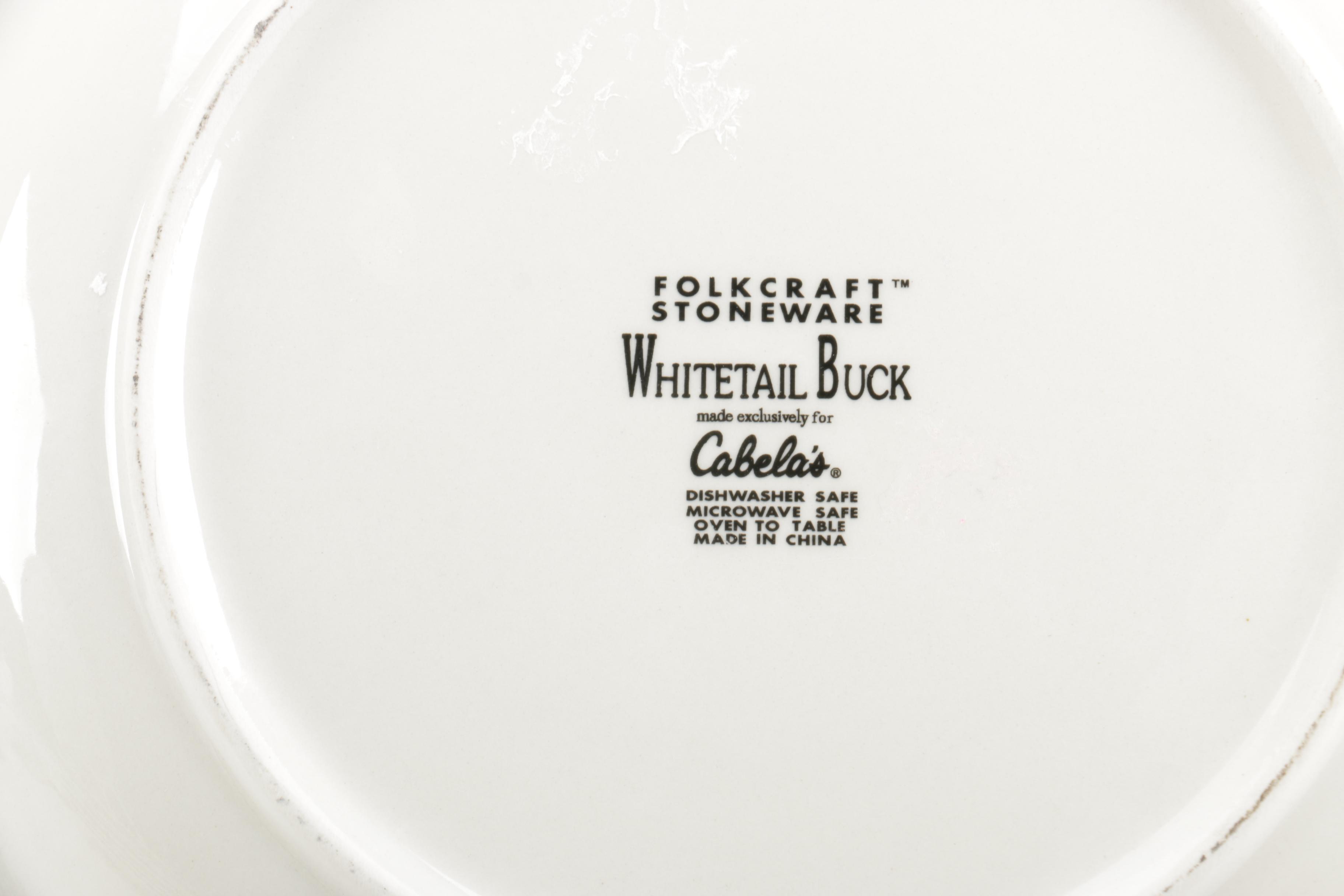 Cabela's "Loon Lake" and "Whitetail Buck" Stoneware