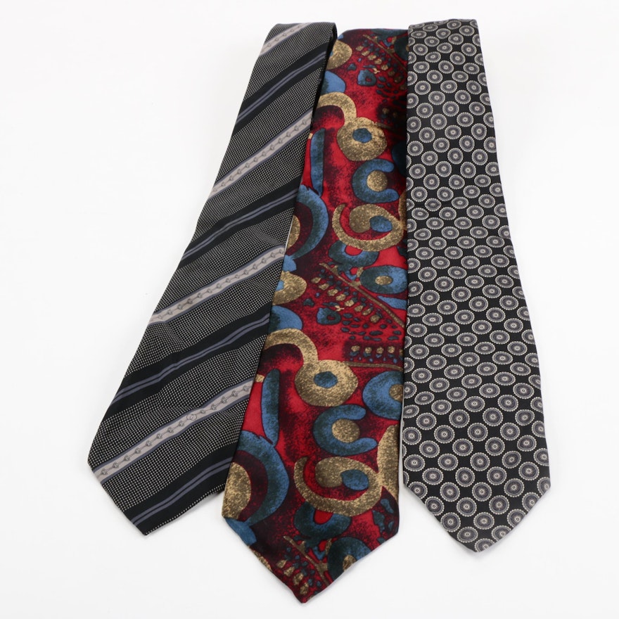 Silk Ties Including Oscar de la Renta Couture and Gucci