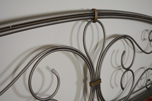 Bronze Tone Metal King Head Board