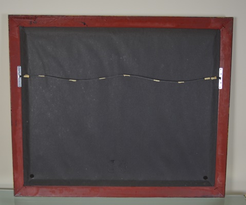 Gray Painted Rectangular Beveled Wall Mirror