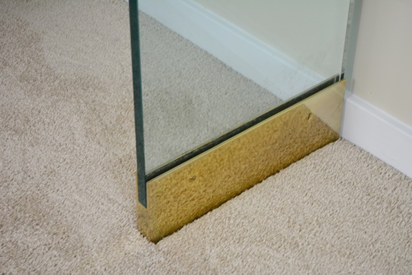 Modern Brass and Glass Console Table