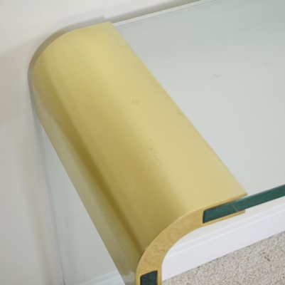 Modern Brass and Glass Console Table