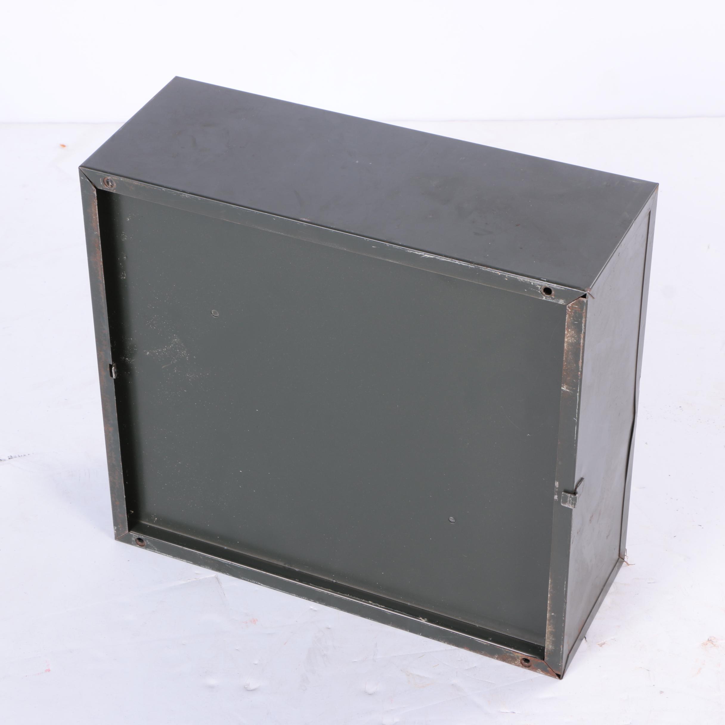 Three Vintage Metal Index Card File Drawers