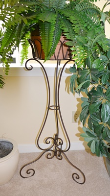 Faux Plant Collection Including a Faux Palm Tree