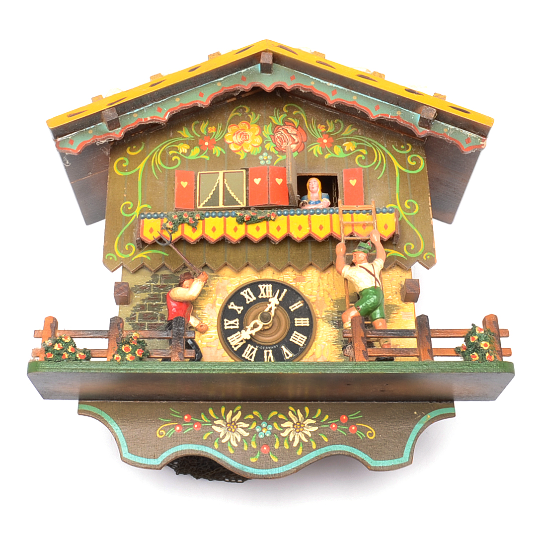 West German Hand Painted Cuckoo Clock