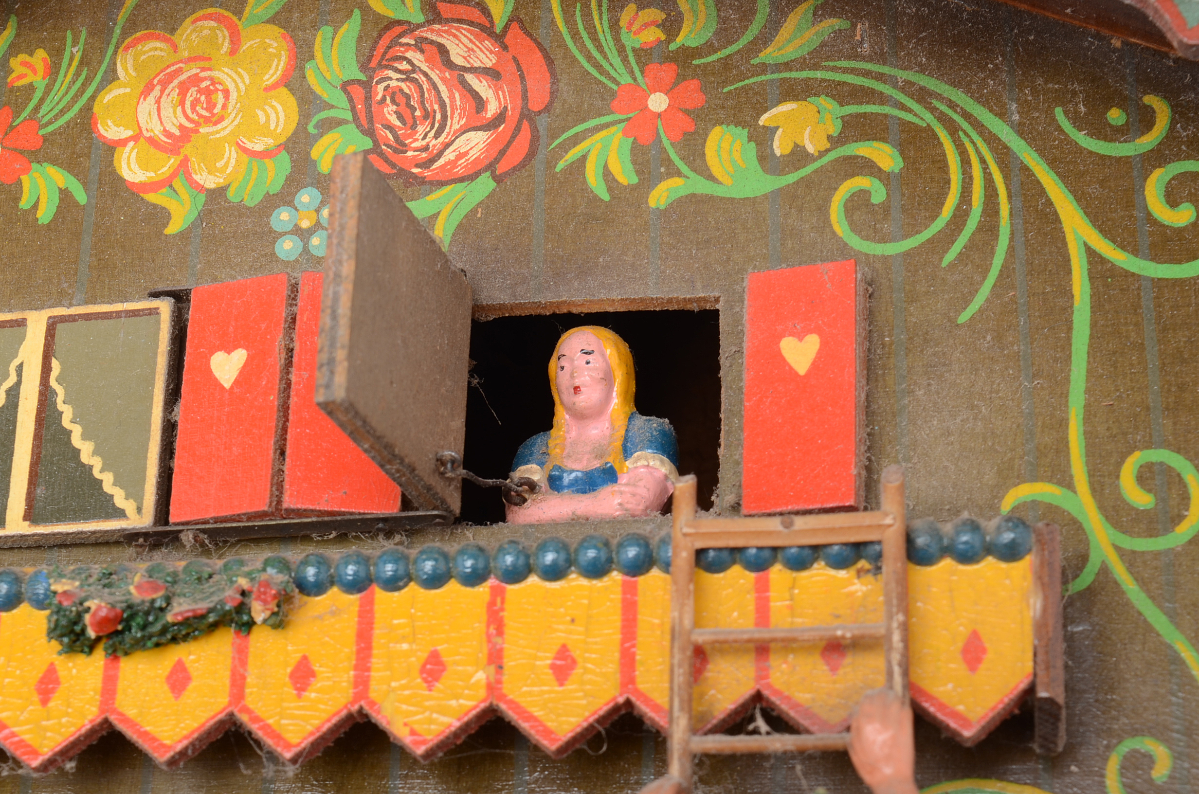 West German Hand Painted Cuckoo Clock