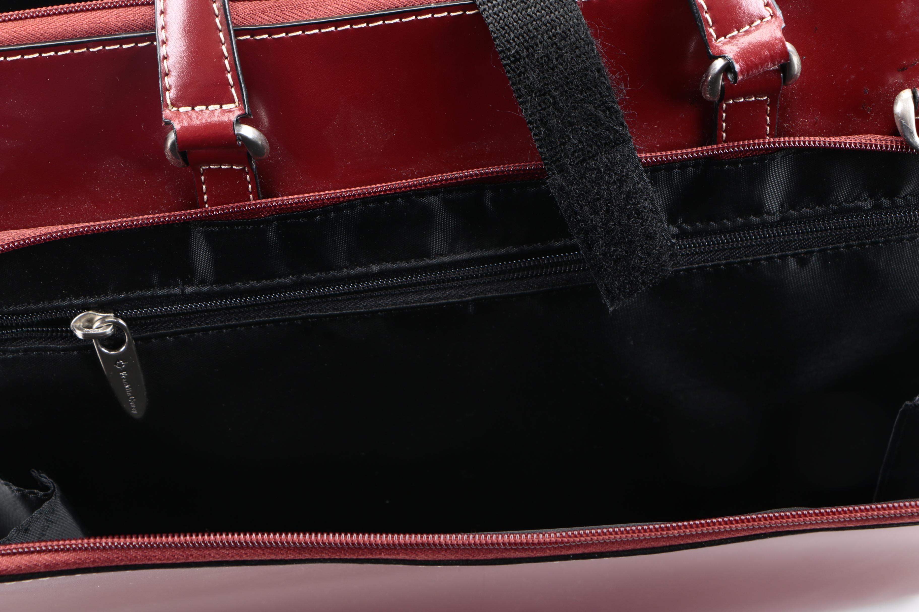 Franklin Covey Briefcase and Vintage Round Suitcase