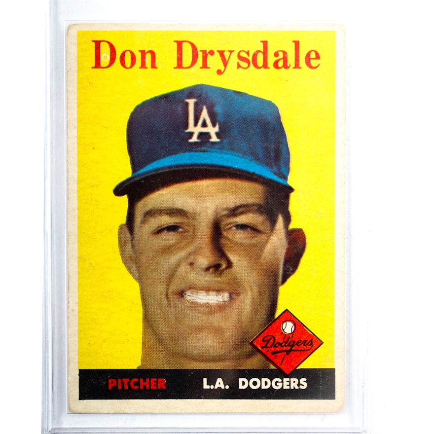 1958 Topps Don Drysdale Baseball Card