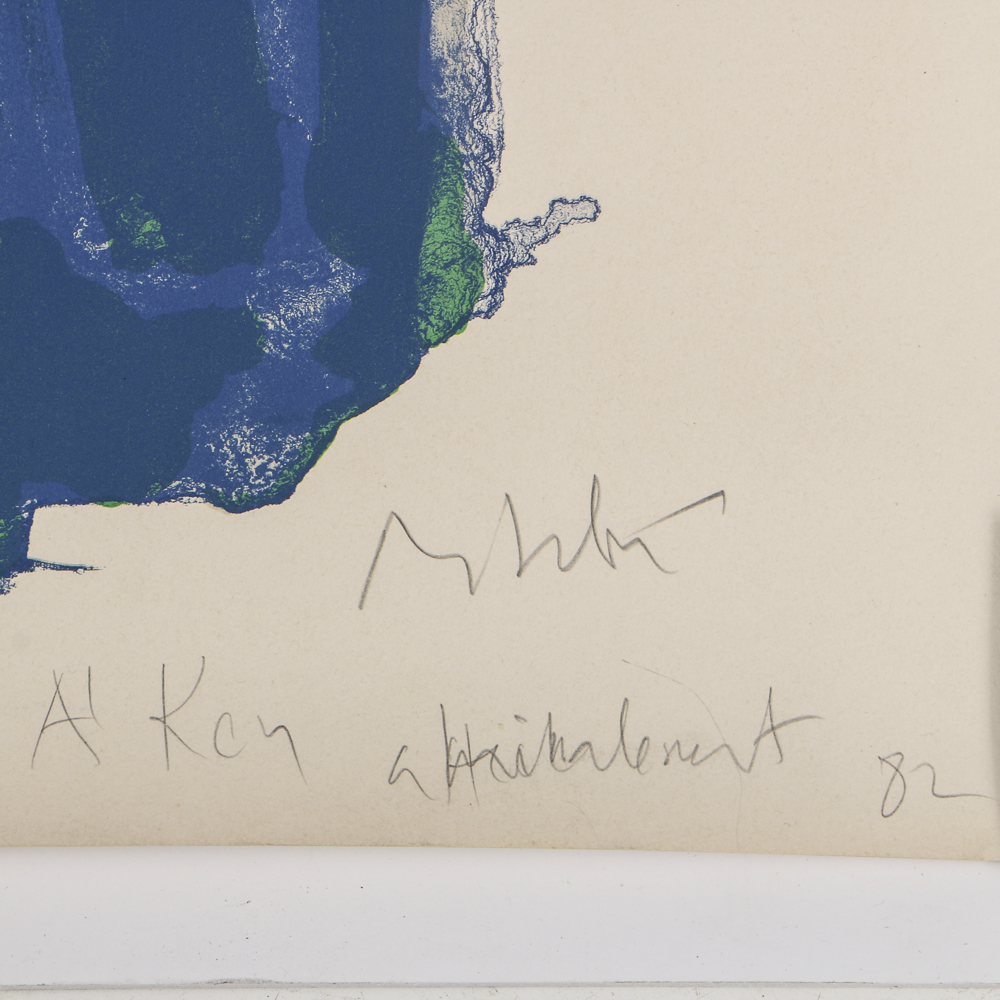 Olivier Debré Abstract Screen Print on Deckle Edge Paper