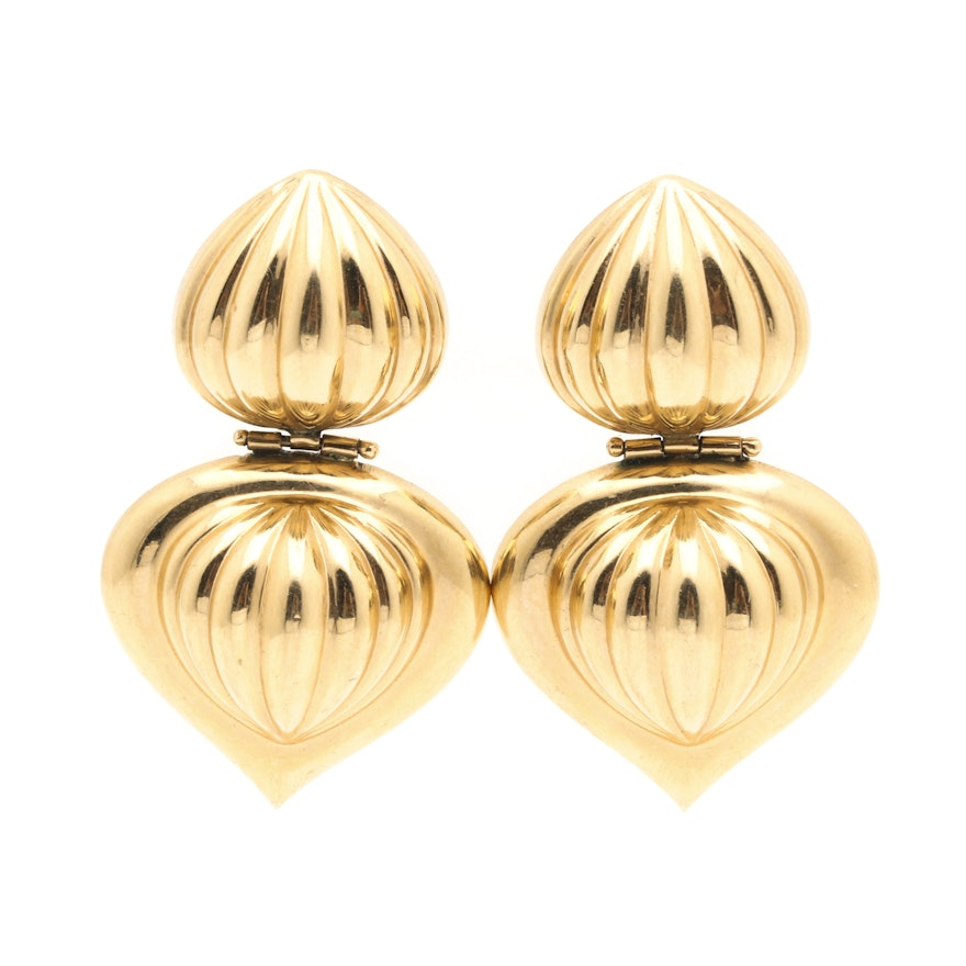 14K Yellow Gold Drop Earrings