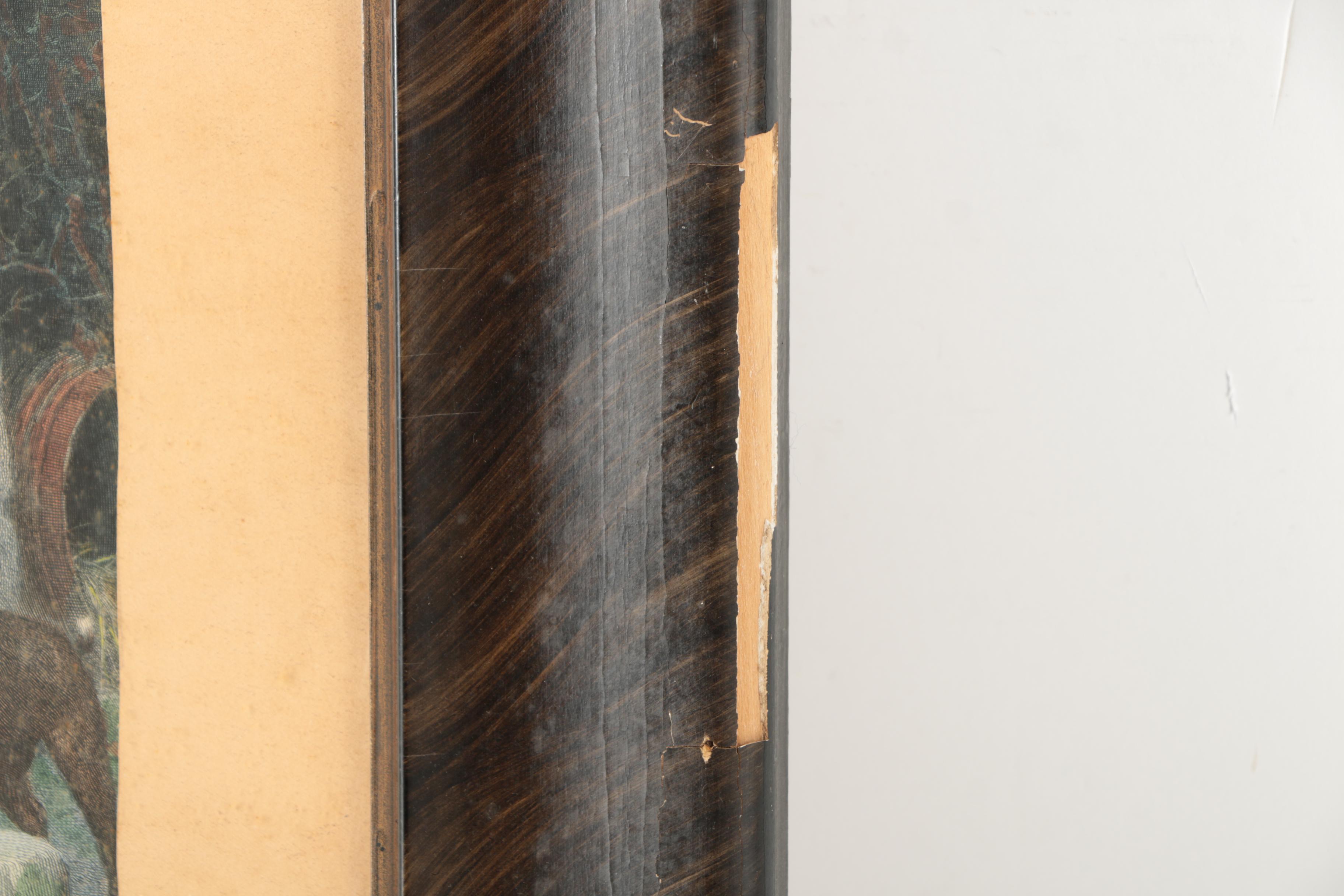 Hand-Colored Etching After Émile-Pierre Metzmacher's "La Cagale"