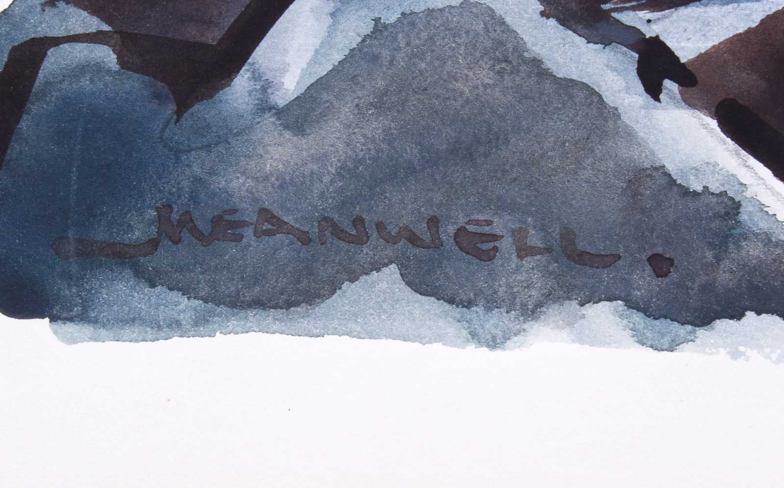 Jack Meanwell Watercolor Painting on Paper Overlooking the Lake