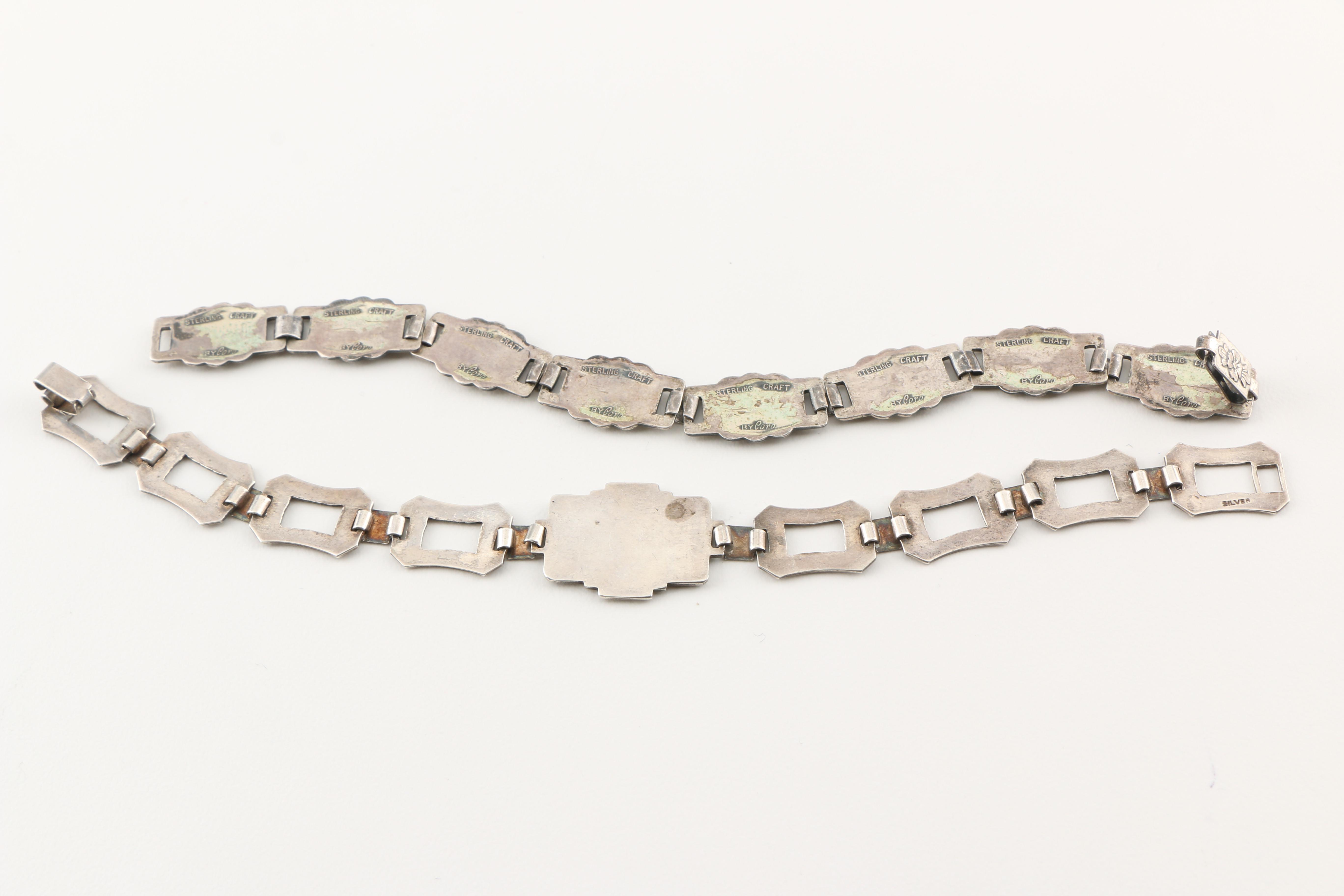 Assortment of Sterling Silver Jewelry Including Brass