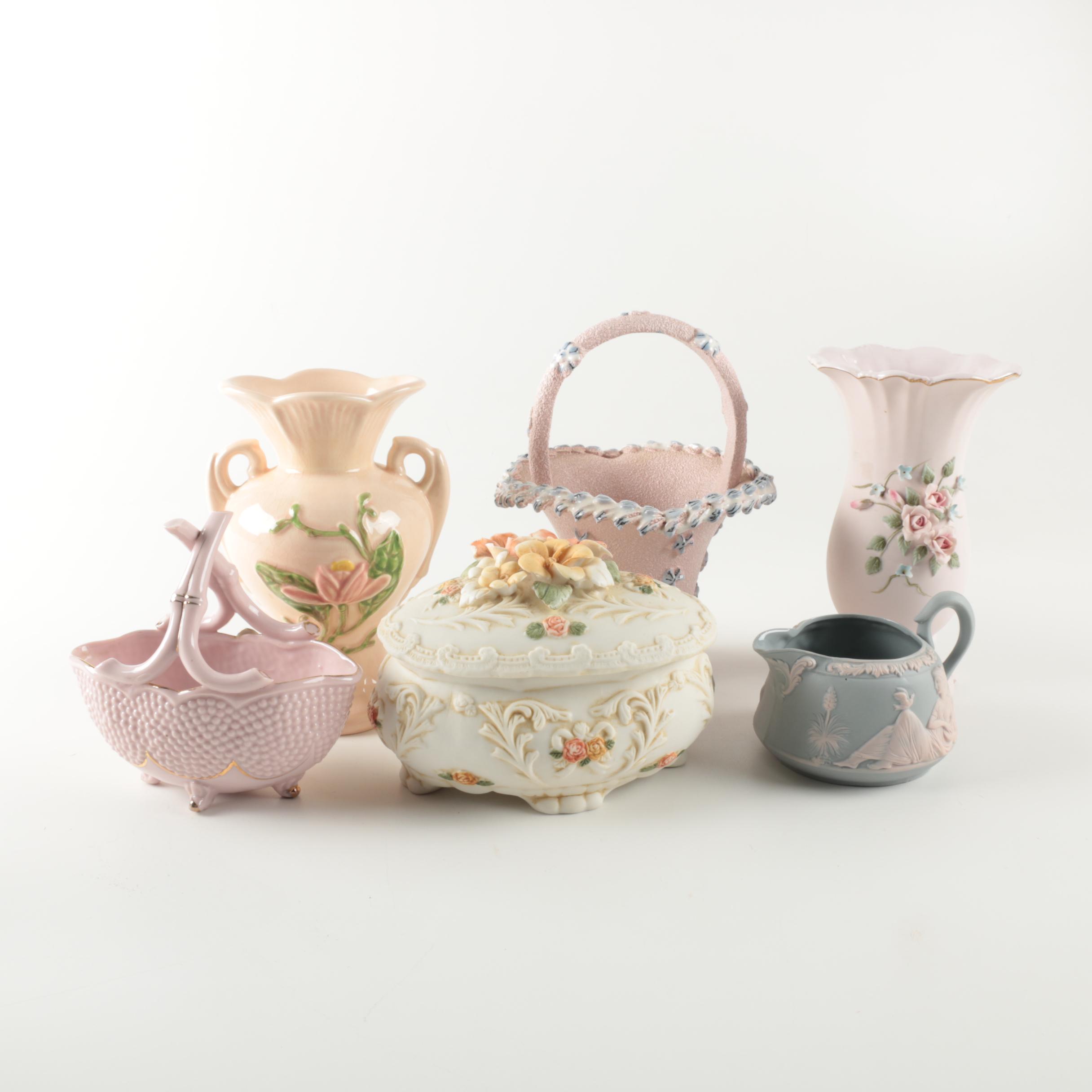 Vintage Porcelain Urns and Other Decor