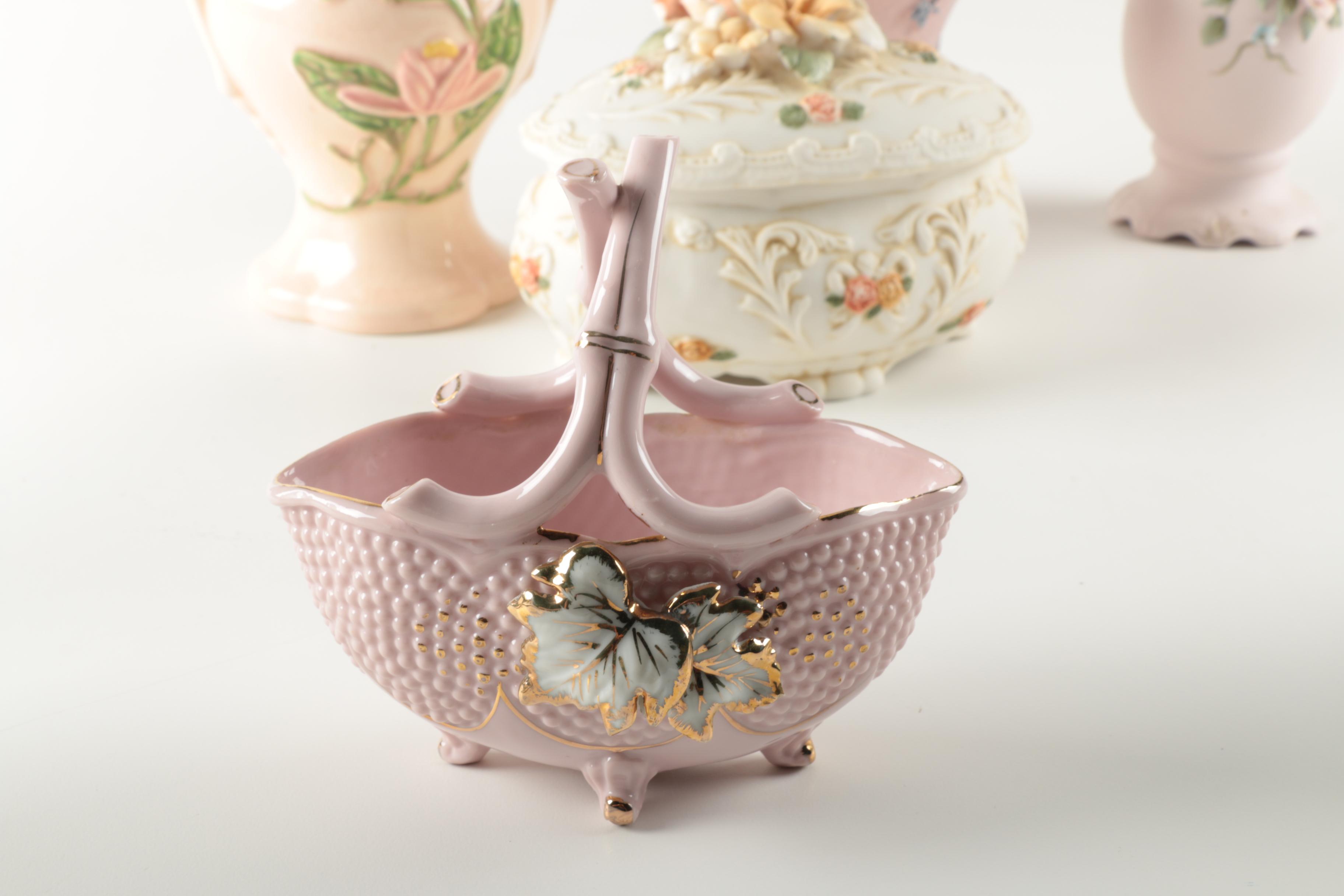 Vintage Porcelain Urns and Other Decor