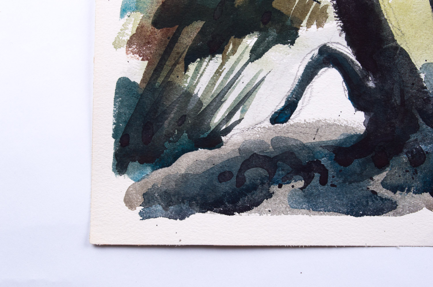 Jack Meanwell Watercolor Painting on Paper Ducks on the Pond Landscape