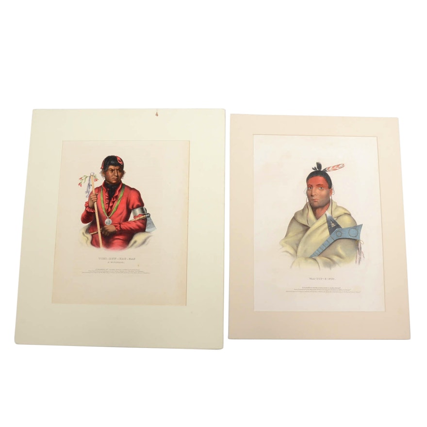 Two Daniel Rice and James G. Clark Hand-colored Lithographs