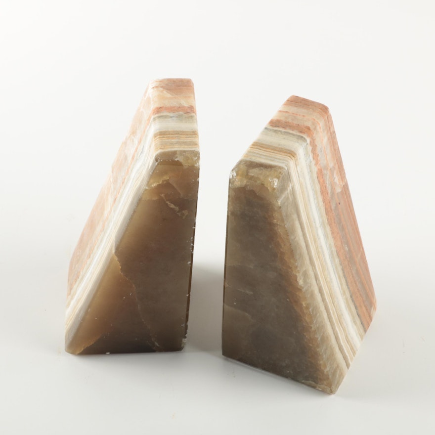 Banded Calcite Bookends