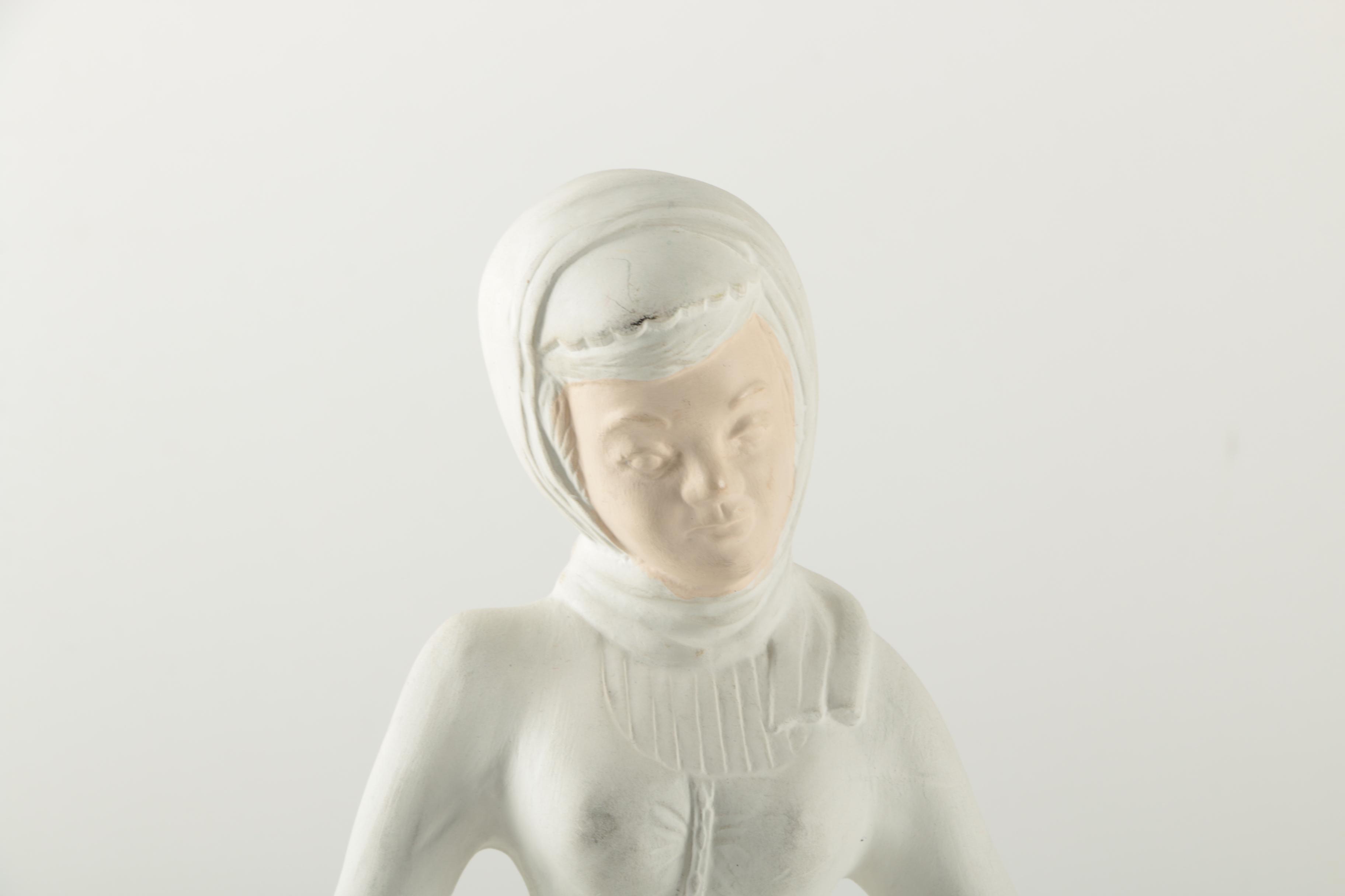 D. Grady Painted Ceramic Female Figure in Turn of the Century Attire