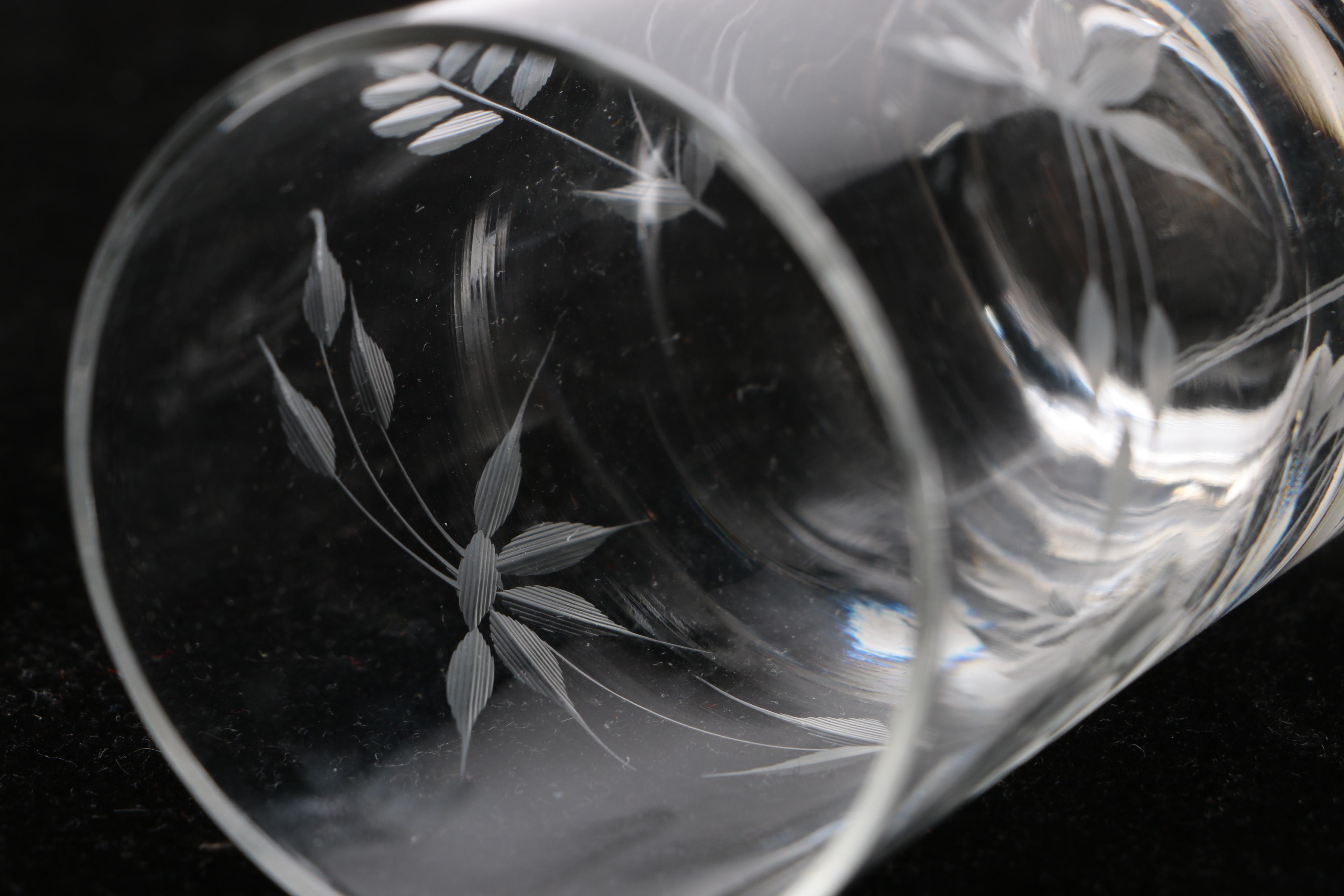 Etched Barware Glasses