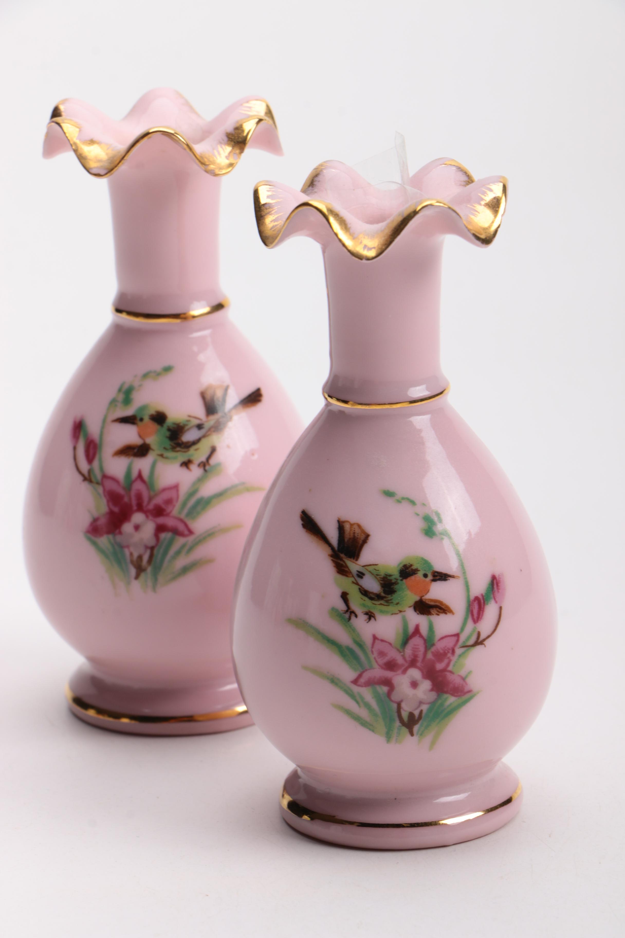Porcelain Vase, Box and Vanity Set