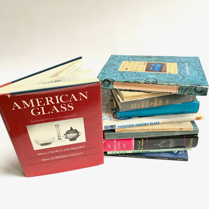 Sandwich Glass, American and European Pressed Glass, and Blown Glass Books