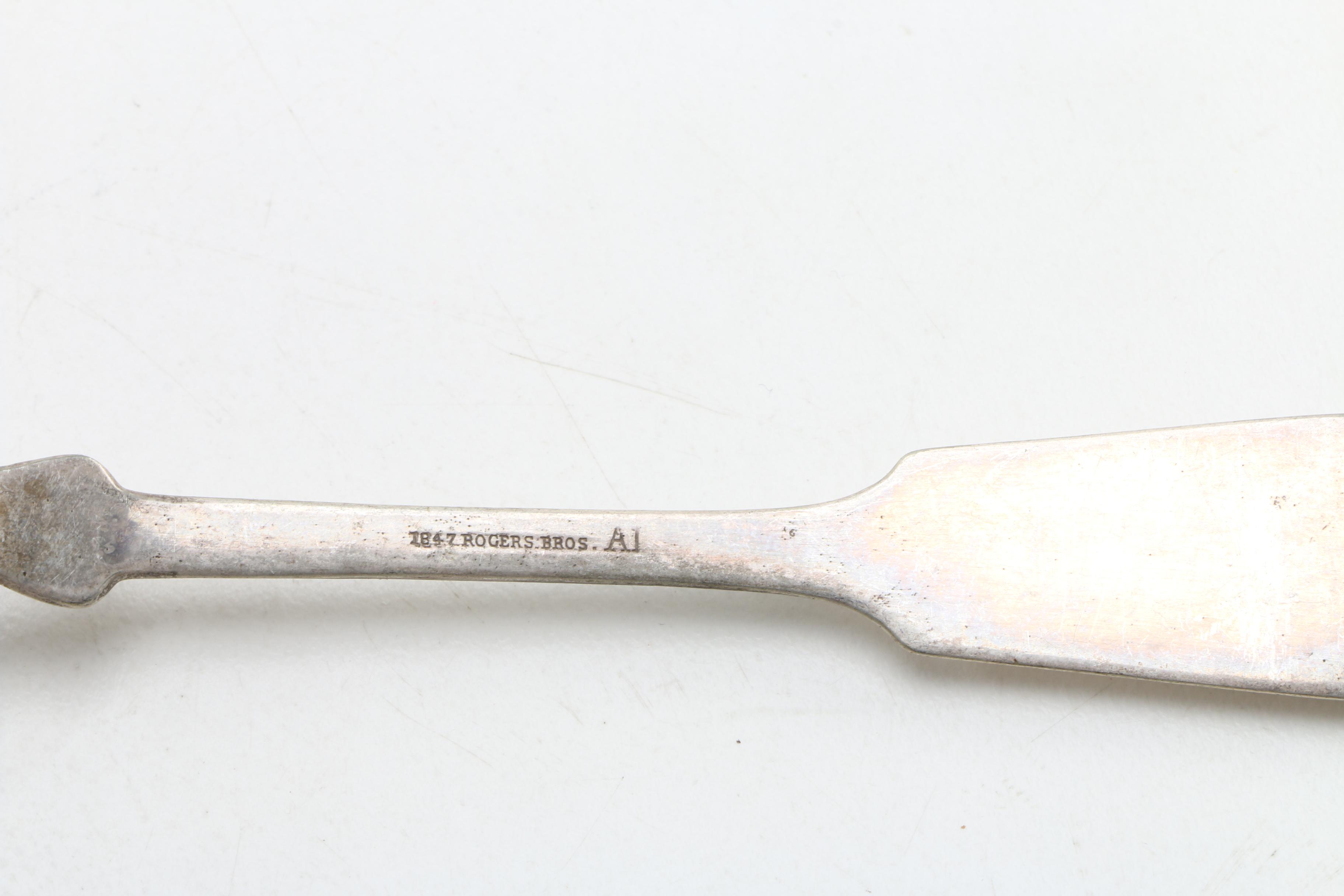 Collection of Vintage Silver Plate Souvenir Spoons and American Spoons