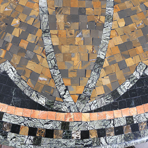 Mosaic Tile Bistro Table and Four Chairs by Hooker