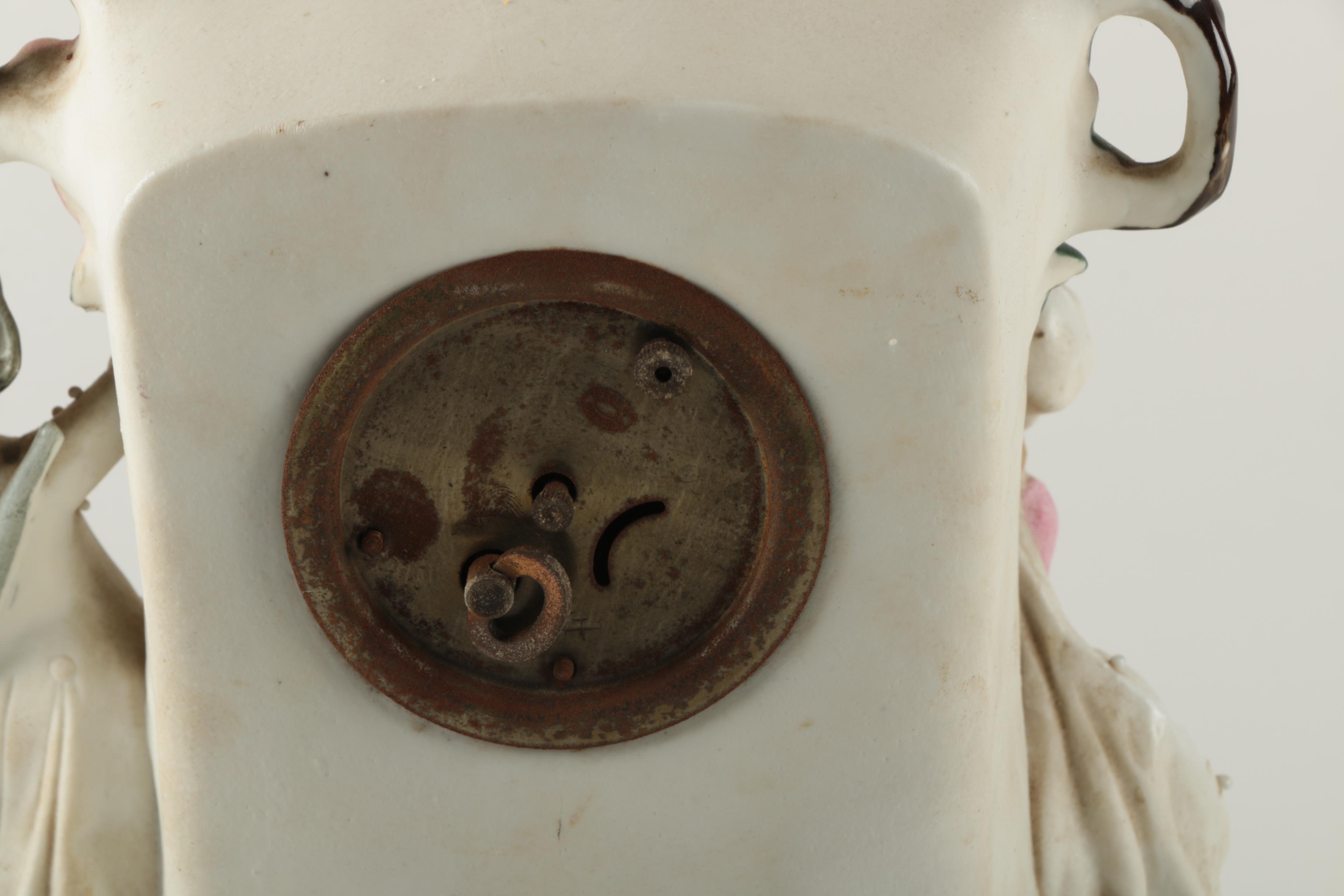 German Porcelain Mantel Clock